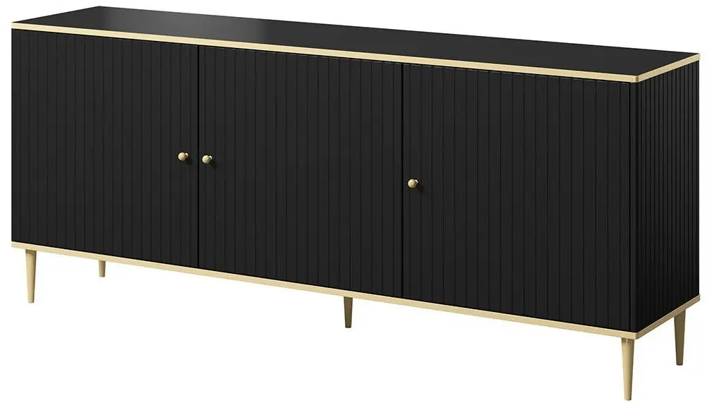 Тумба Mirjan24 Ulfeni/Glamour (Black/Gold)