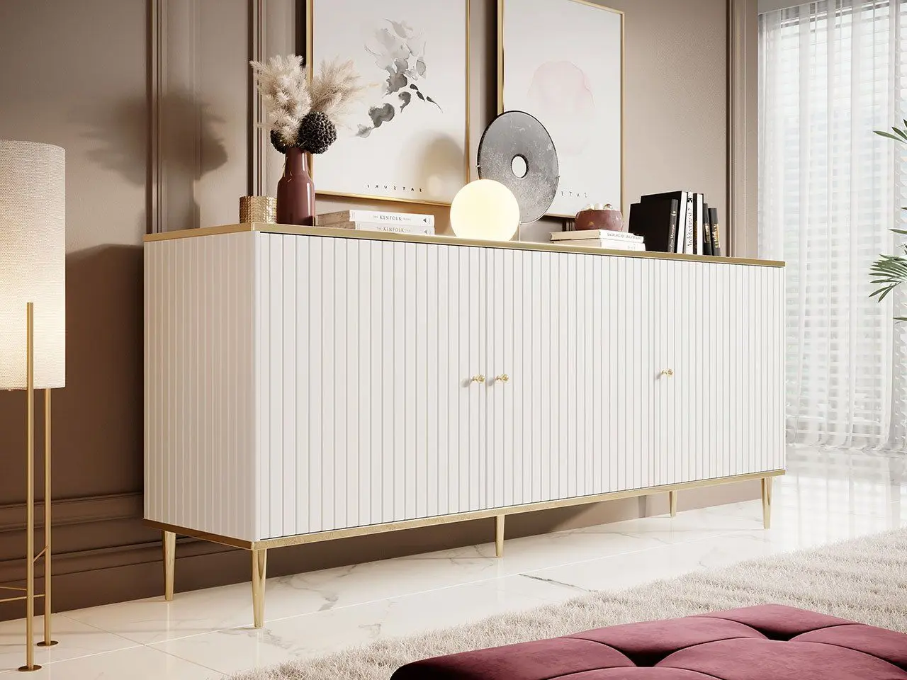 Tumba Mirjan24 Ulfeni/Glamour (White/Gold) - 4