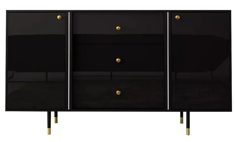 Тумба Mirjan24 Wiastan/Cristal 02 160 (Black/Black Gloss)