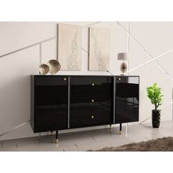 Тумба Mirjan24 Wiastan/Cristal 02 160 (Black/Black Gloss) Thumb