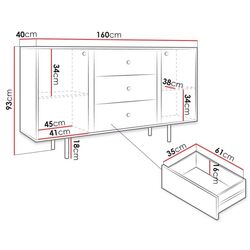Тумба Mirjan24 Wiastan/Cristal 02 160 (Black/Black Gloss) Thumb