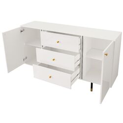 Tumba Mirjan24 Wiastan/Cristal 02 160 (White/White Gloss) Thumb