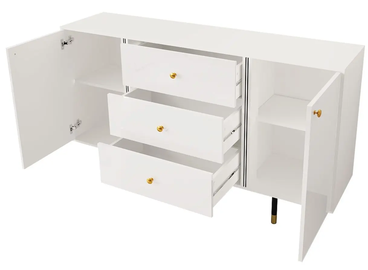 Tumba Mirjan24 Wiastan/Cristal 02 160 (White/White Gloss) - 2