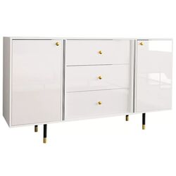 Tumba Mirjan24 Wiastan/Cristal 02 160 (White/White Gloss)