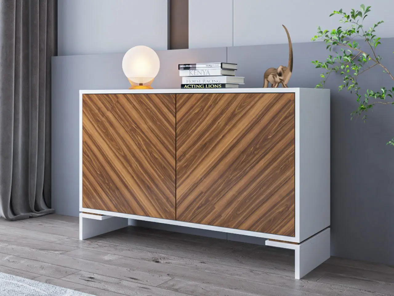 Tumba Mirjan24 Zantico/Tanir (White/Walnut) - 2