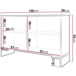 Tumba Mirjan24 Zantico/Tanir (White/Walnut) Thumb
