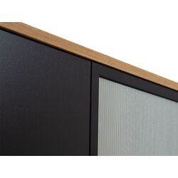 Vitrina Mirjan24 Brulpin/Bartise 2D cu LED iluminare (Artisan Oak/Black) Thumb