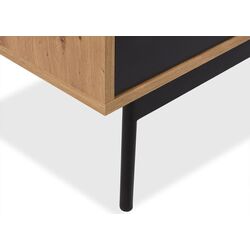 Tumba-vitrina Mirjan24 Brulpin/Bartise 3D cu LED iluminare (Artisan Oak/Black) Thumb