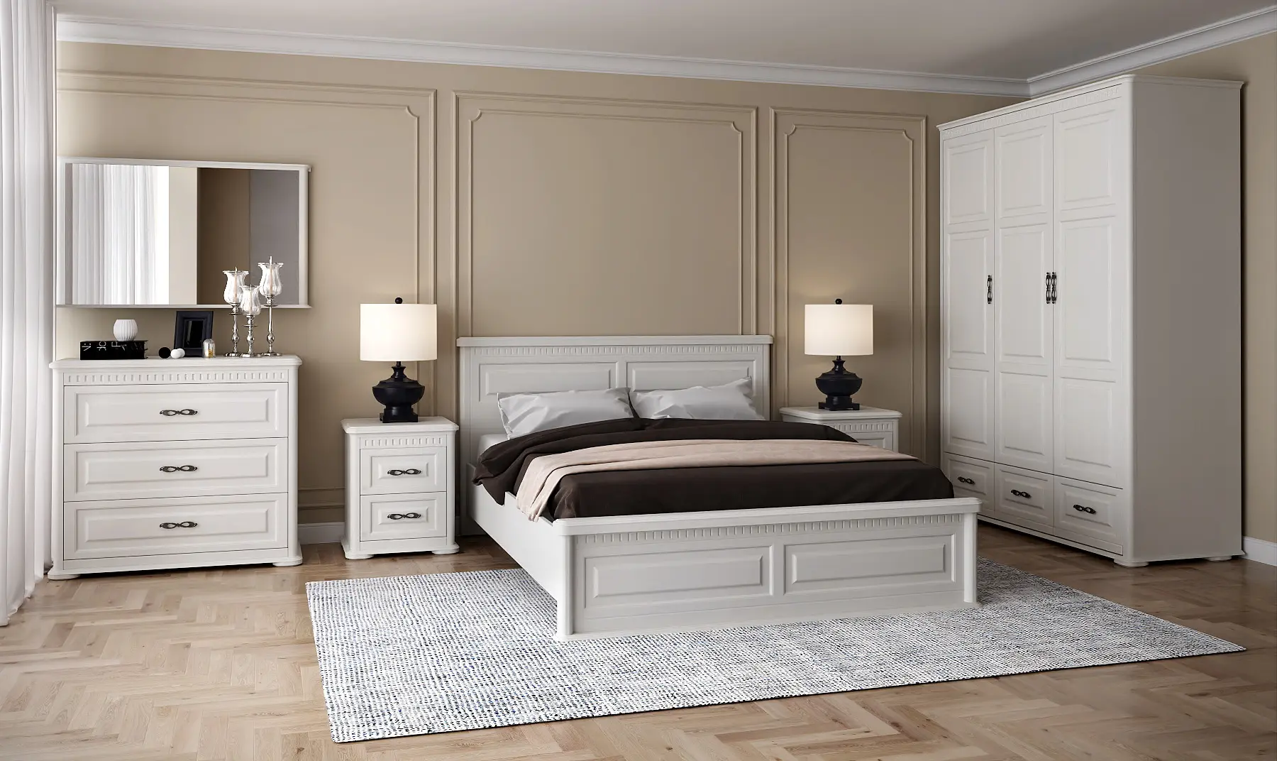 Comoda МЛ-Мебель Marsel 2 №06 105cm (White/Polar Oak) - 6