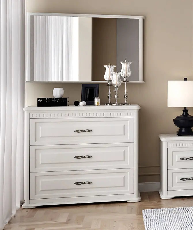 Comoda МЛ-Мебель Marsel 2 №06 105cm (White/Polar Oak)