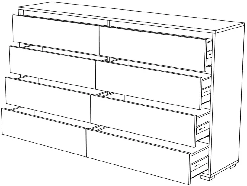 Comoda МЛ-Мебель Nays №5 180cm (Craft Oak White/Anthracite) - 2