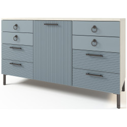 Tumba МЛ-Мебель Velvet №12 150.1cm (Craft Oak White/Laguna Soft) Thumb