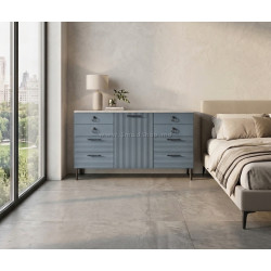 Tumba МЛ-Мебель Velvet №12 150.1cm (Craft Oak White/Laguna Soft)