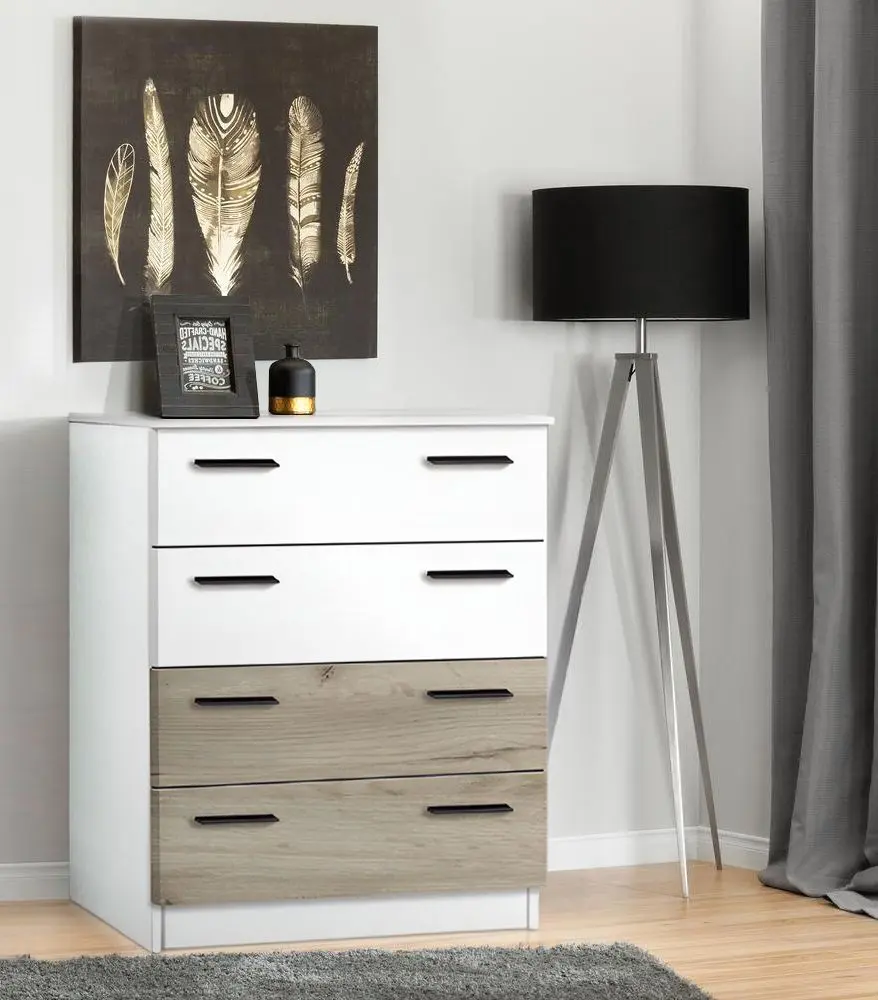 Комод Modern Andi 4B (White/Craft Oak Gray)