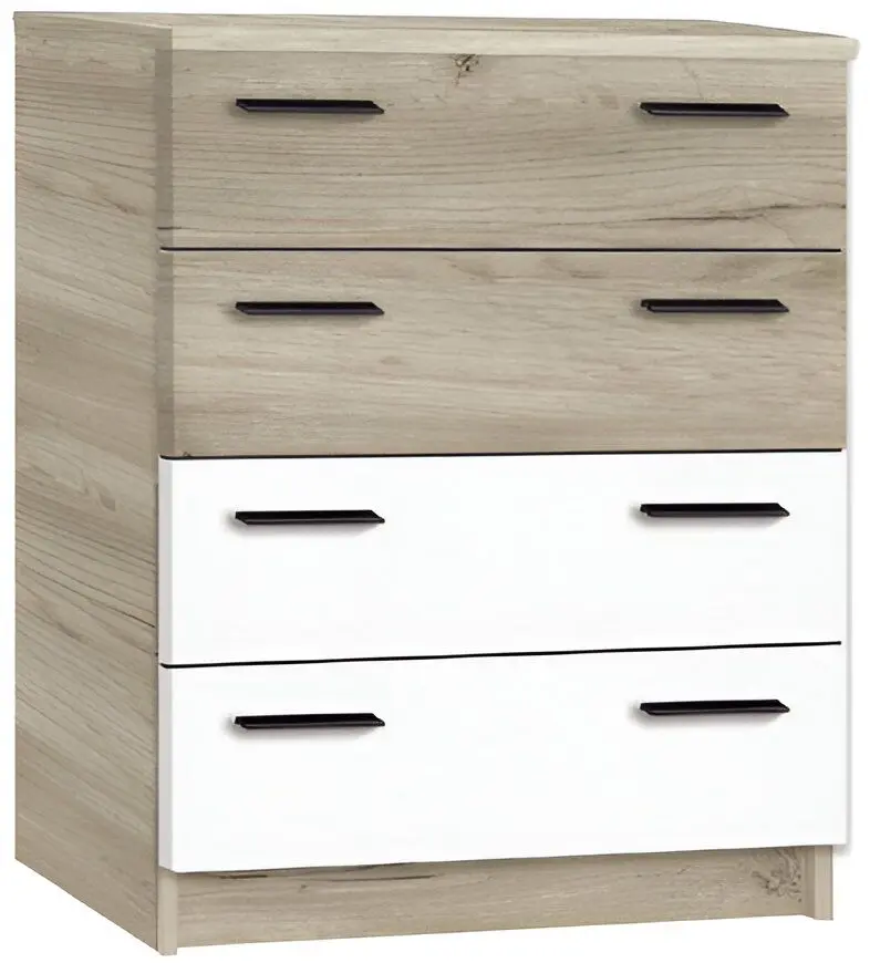 Комод Modern Andi 4B (Craft Oak Gray/White)