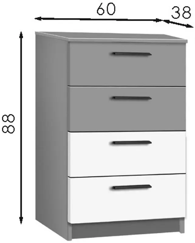 Comod Modern Andi 4S (Slate Gray/White)