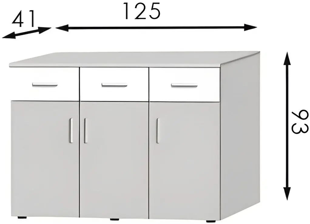 Tumba Modern Francesca 125cm (Cashmere/White)