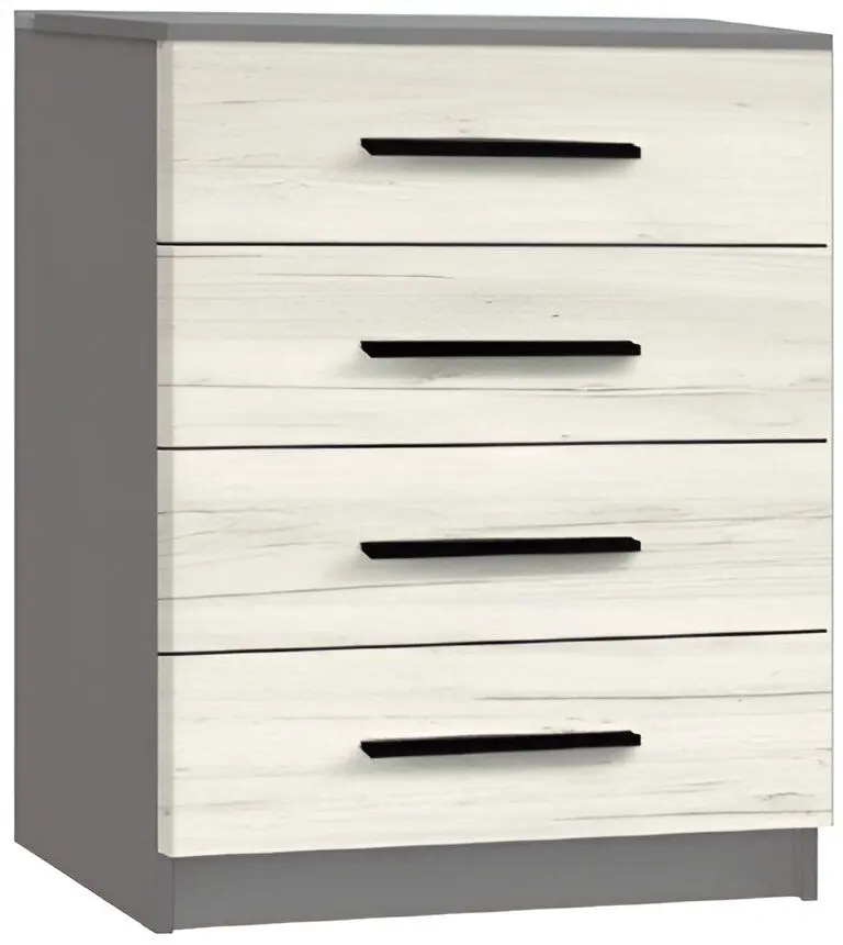 Comoda Modern Kenon 4B (Slate Gray/Craft Oak White)