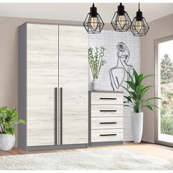 Comoda Modern Kenon 4S (Slate Gray/Craft Oak White) Thumb