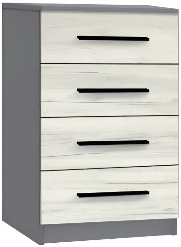 Comoda Modern Kenon 4S (Slate Gray/Craft Oak White)