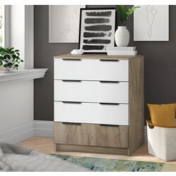 Comoda Modern Komfort 4B (Craft Oak Gray/White)