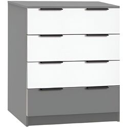 Comoda Modern Komfort 4B (Slate Gray/White) Thumb