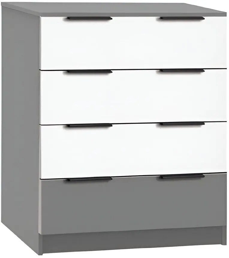 Comoda Modern Komfort 4B (Slate Gray/White)