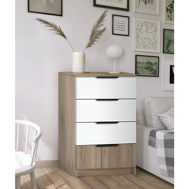 Комод Modern Komfort 4S (Craft Oak Gray/White)