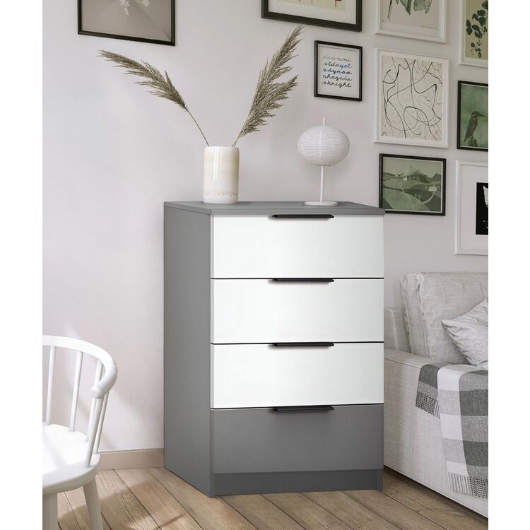 Comoda Modern Komfort 4S (Slate Gray/White)