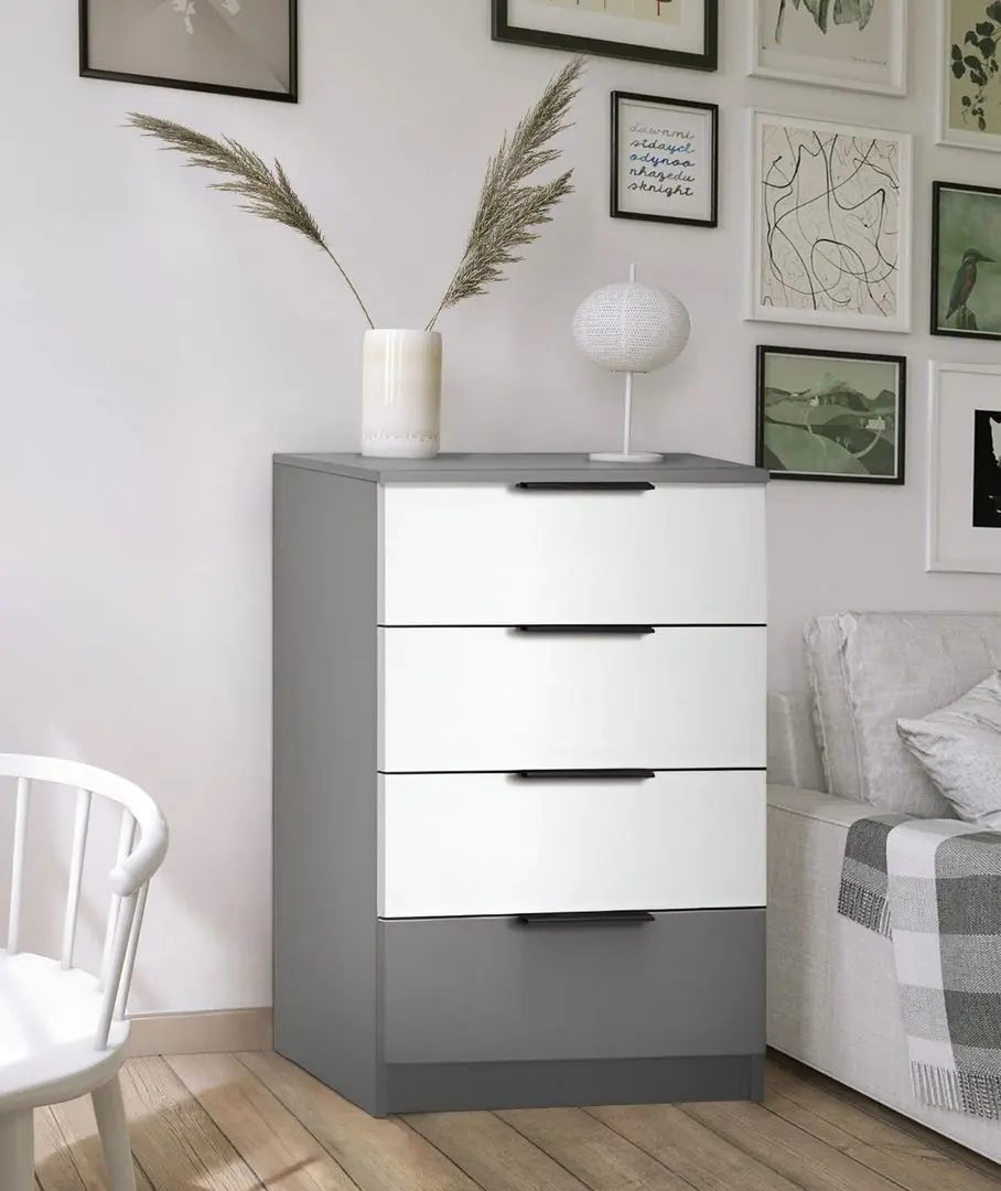 Comoda Modern Komfort 4S (Slate Gray/White)