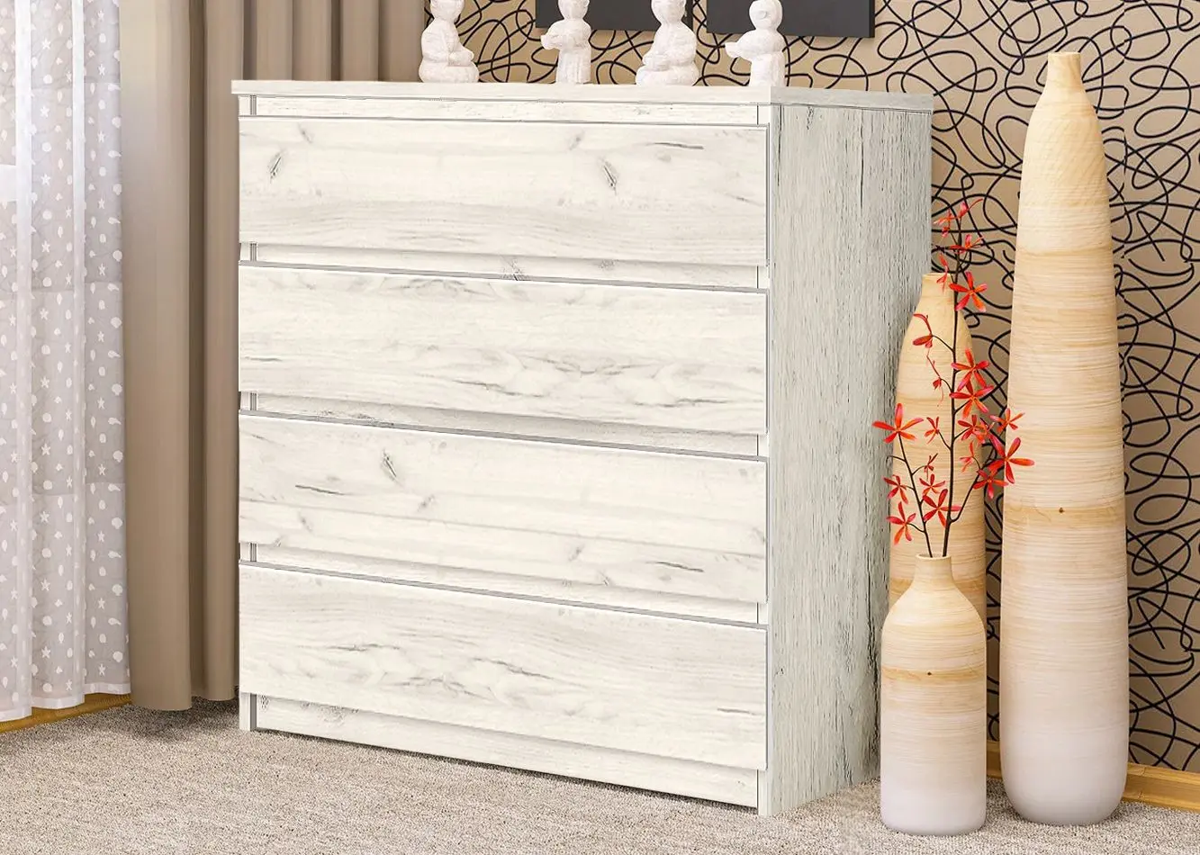 Comoda Modern Komfi 75cm (Craft Oak White)