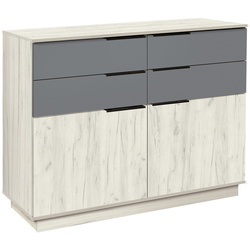 Comoda Modern Visit New 120cm (Craft Oak White/Slate Grey) Thumb