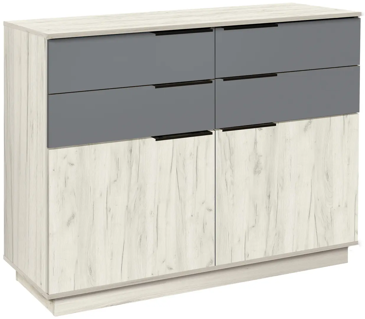 Comoda Modern Visit New 120cm (Craft Oak White/Slate Grey)