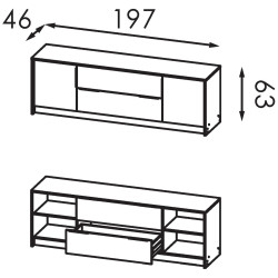 Tumba Modern Alex 200 В 65 (Craft Oak Gray) Thumb