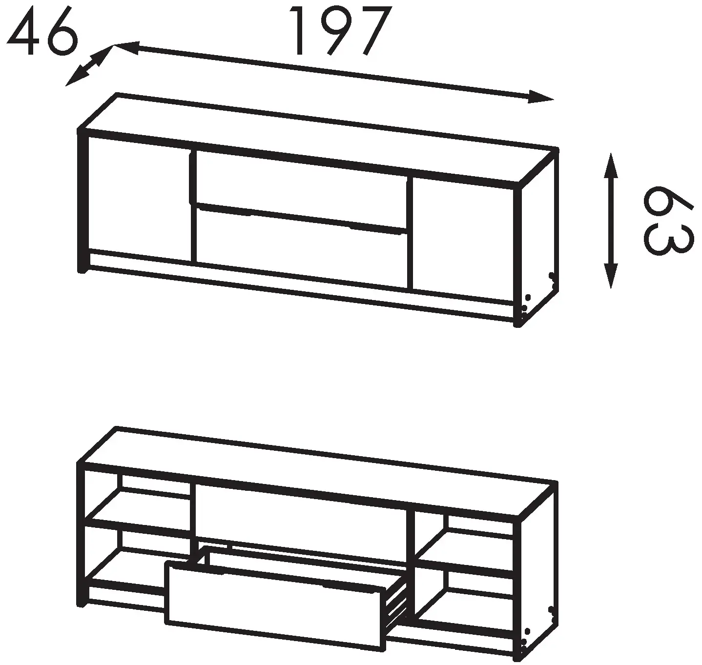 Tumba Modern Alex 200 В 65 (Iron Stone)
