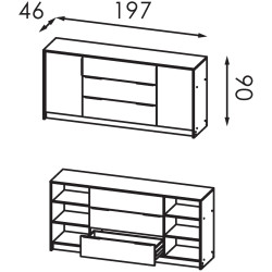 Tumba Modern Alex 200 В 90 (Craft Oak Gray) Thumb