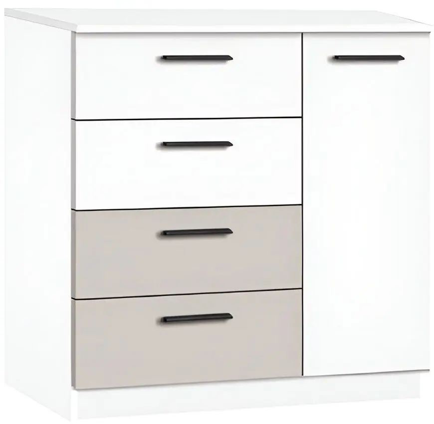 Tumba Modern Andi 4+1S (White/Cashmere)