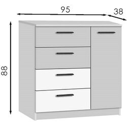 Tumba Modern Andi 4+1S (Cashmere/White) Thumb