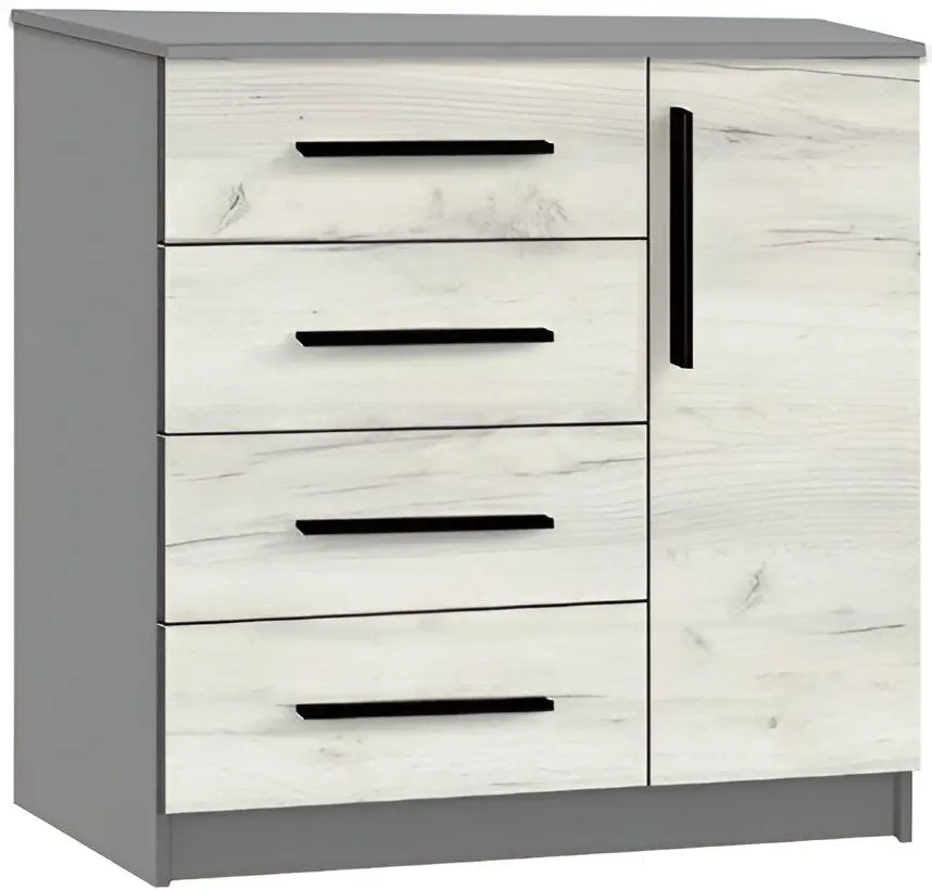 Тумба Modern Kenon 4+1S (Slate Gray/Craft Oak White)