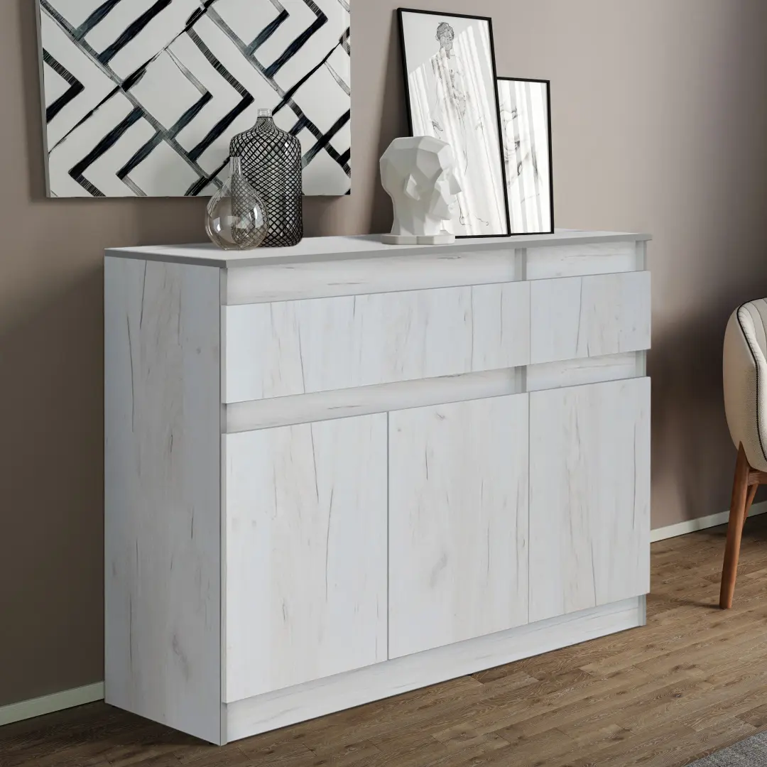 Tumba Modern Komfi 120 (Craft Oak White)