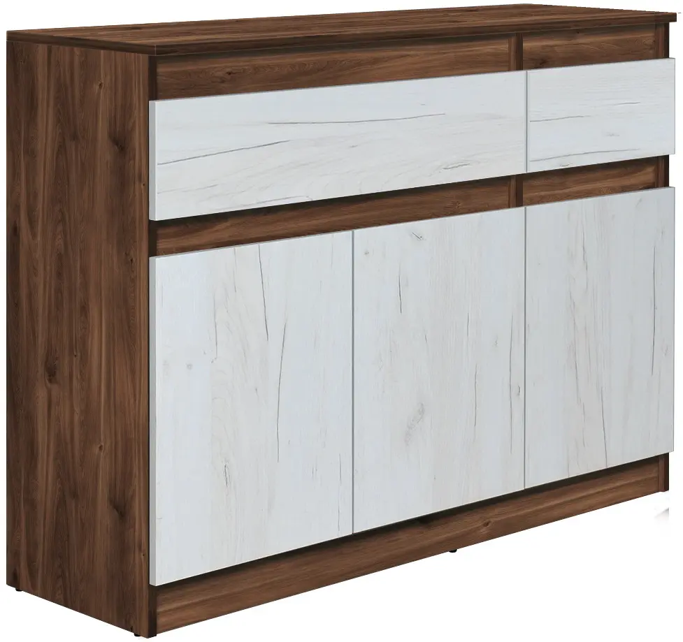 Tumba Modern Komfi 120cm (Brandy Castello Oak/Craft Oak White)