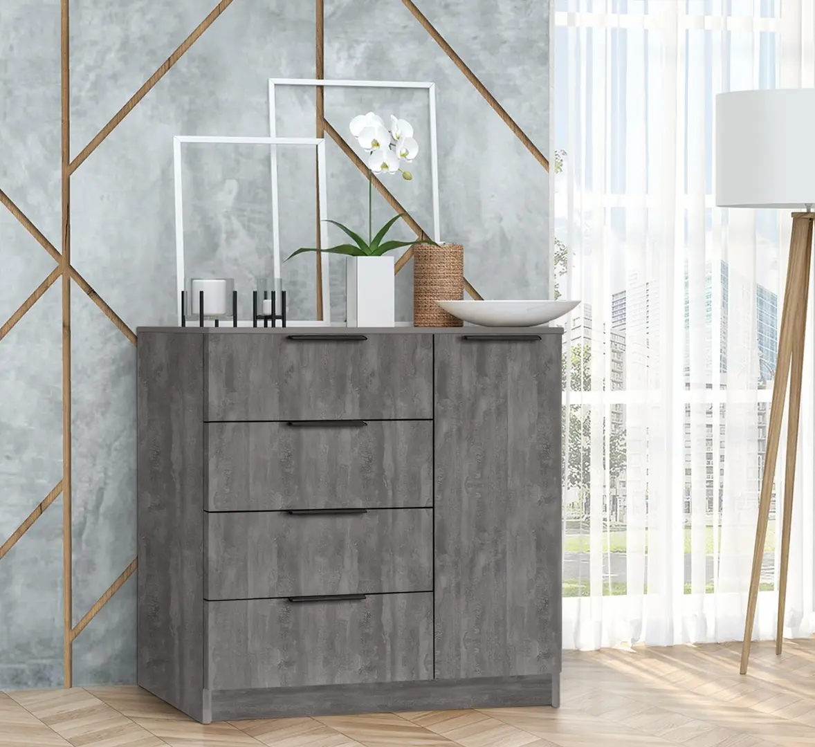 Тумба Modern Komfort 4+1S (Iron Stone)