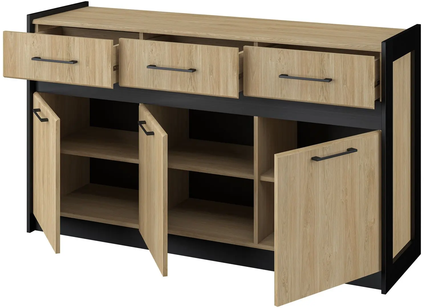 Тумба Неман Стенли МН-037-15 (Дуб Прованс/Черный)