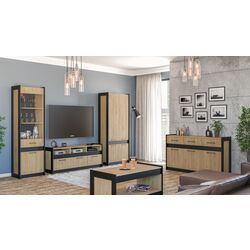 Тумба Неман Стенли МН-037-15 (Дуб Прованс/Черный) Thumb