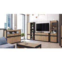 Тумба Неман Стенли МН-037-15 (Дуб Прованс/Черный) Thumb