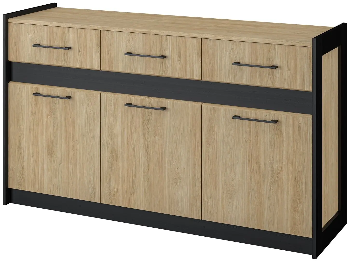 Тумба Неман Стенли МН-037-15 (Дуб Прованс/Черный)