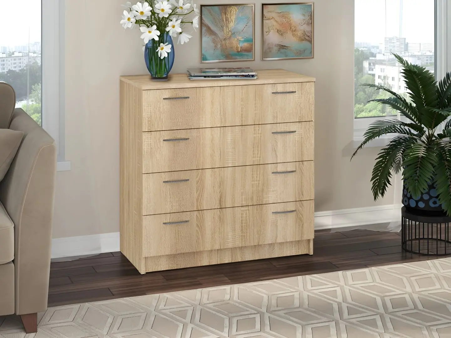 Comoda Пехотин K-4 (Sonoma Oak)