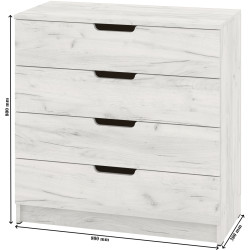 Comoda Пехотин K-4 Eco (White Craft Oak) Thumb