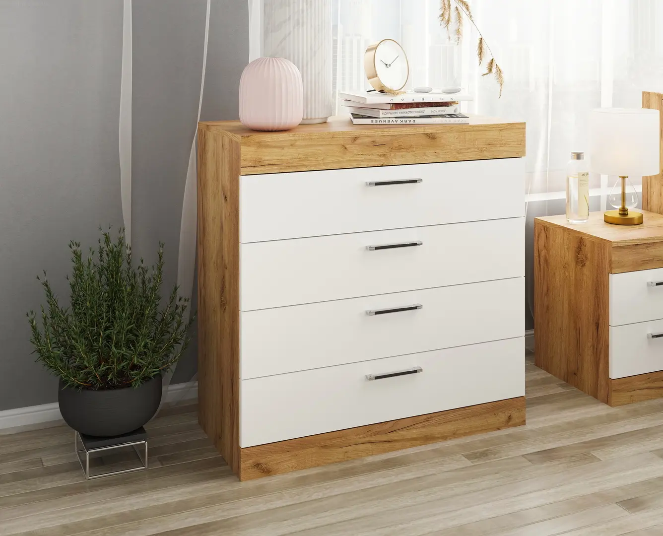 Comoda Пехотин K-4 Monyka (Tahoe Oak/White)