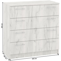 Комод Пехотин K-4 (White Craft Oak) Thumb